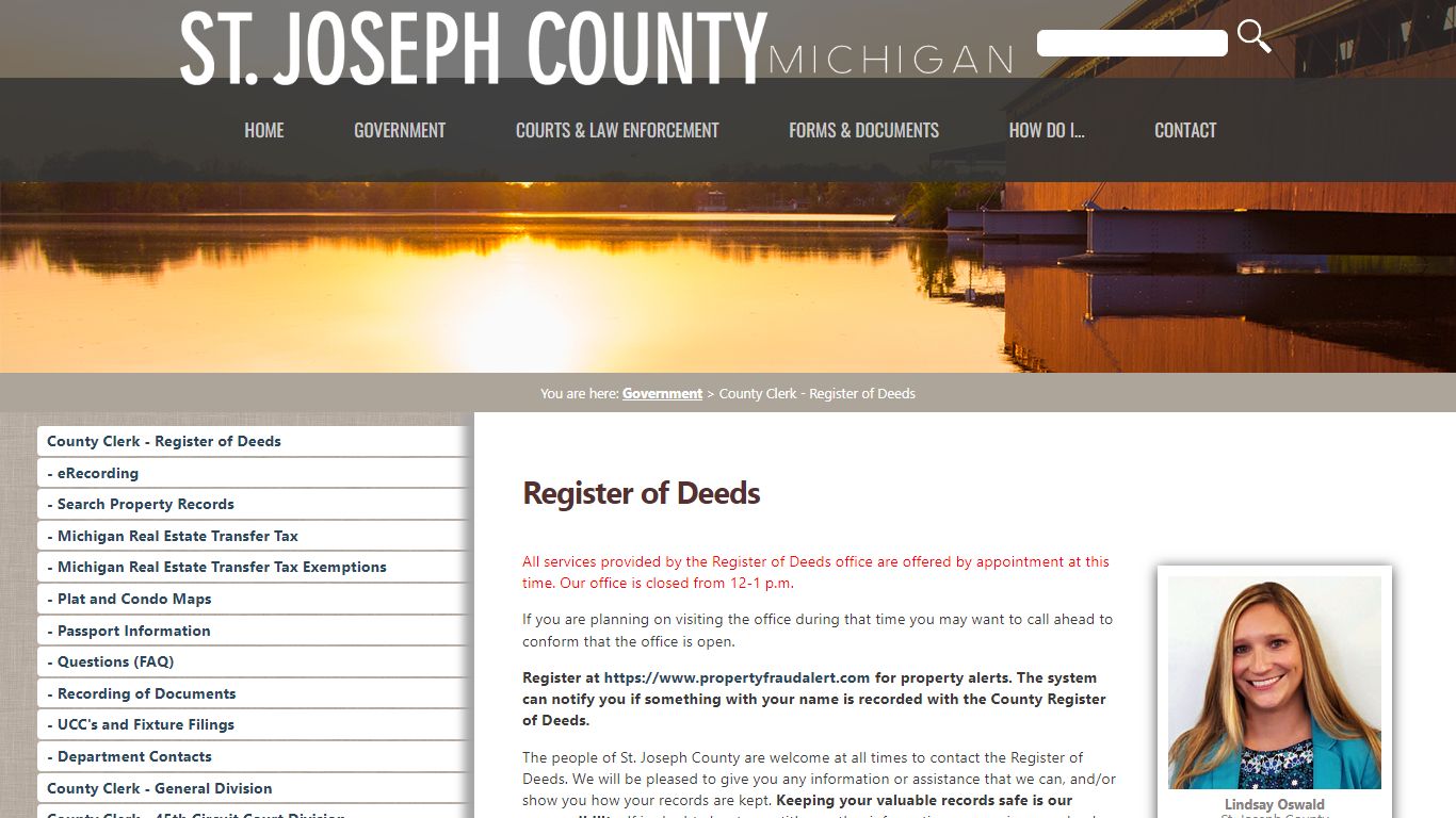 Clerk - Register of Deeds - St. Joseph County Michigan